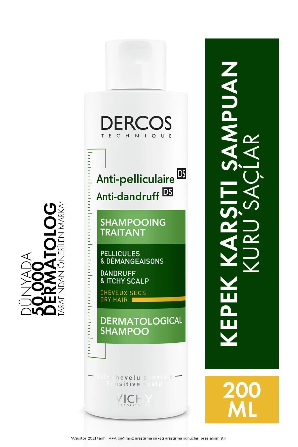 Vichy Dercos Kepek Karşıtı Kuru Saç Şampuanı 200 ml