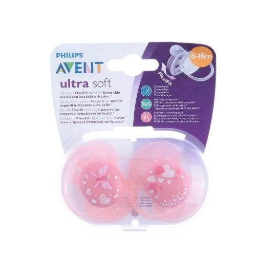 Philips Avent SCF223/22 Ultra Soft 2'li 6-18 Ay Emzik Pembe