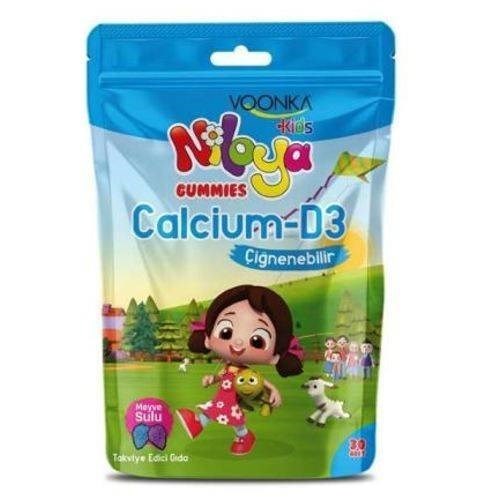 Voonka Niloya Calcium-D3 30 Çiğneme Tableti