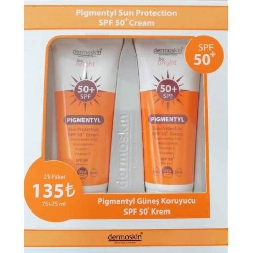 Dermoskin Be Bright Pigmentyl Spf 50+ 75 ml 2'li Paket Güneş Kremi