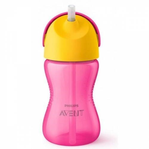 Philips Avent 300 ml Damlatmaz Pipetli Pembe Bardak SCF798/02