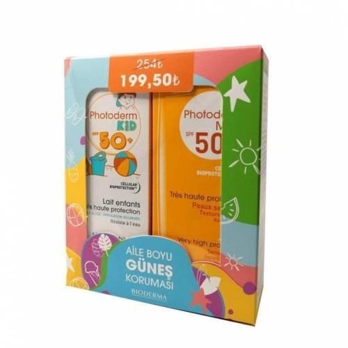 Bioderma Photoderm Max Lait Spf 50+ 100 ml + Kid Lait Spf 50 100 ml Aile Boyu Güneş Seti Güneş
