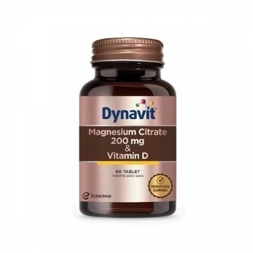 Dynavit Magnesium Citrate 200 mg & Vitamin D 60 Tablet