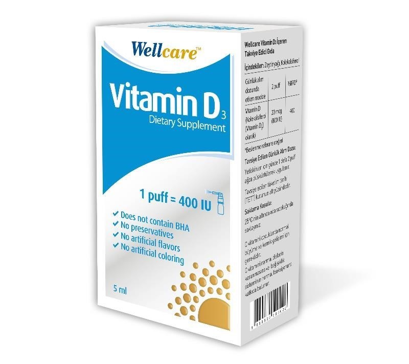 Wellcare Vitamin D3 400 IU 5 ml Sprey