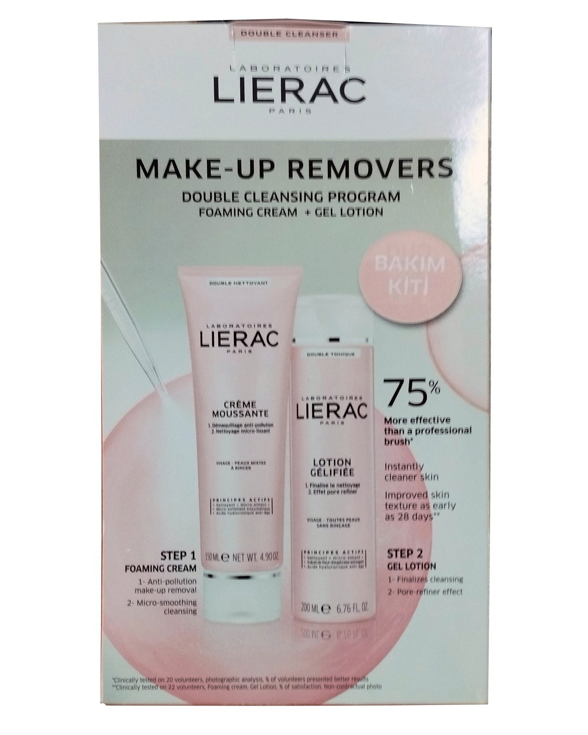 Lierac Double Cleansing Program Foaming Cream 150 ml + Gel Lotion 200 ml Bakım Kiti