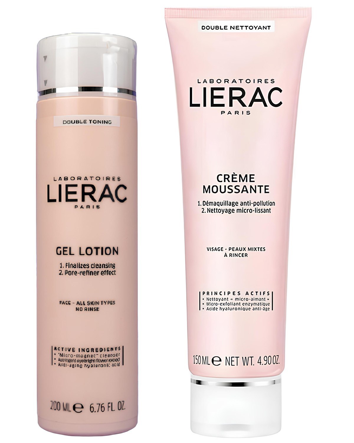 Lierac Double Cleansing Program Foaming Cream 150 ml + Gel Lotion 200 ml Bakım Kiti