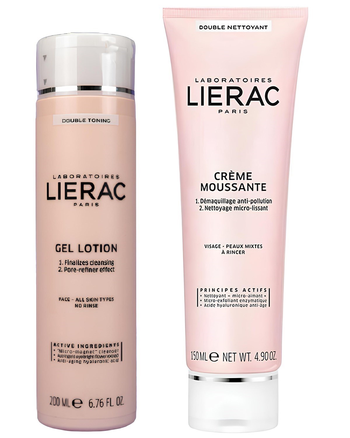 Lierac Double Cleansing Program Foaming Cream 150 ml + Gel Lotion 200 ml Bakım Kiti