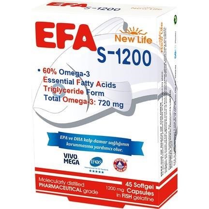 New Life EFA S-1200 Omega 3 45 Kapsül