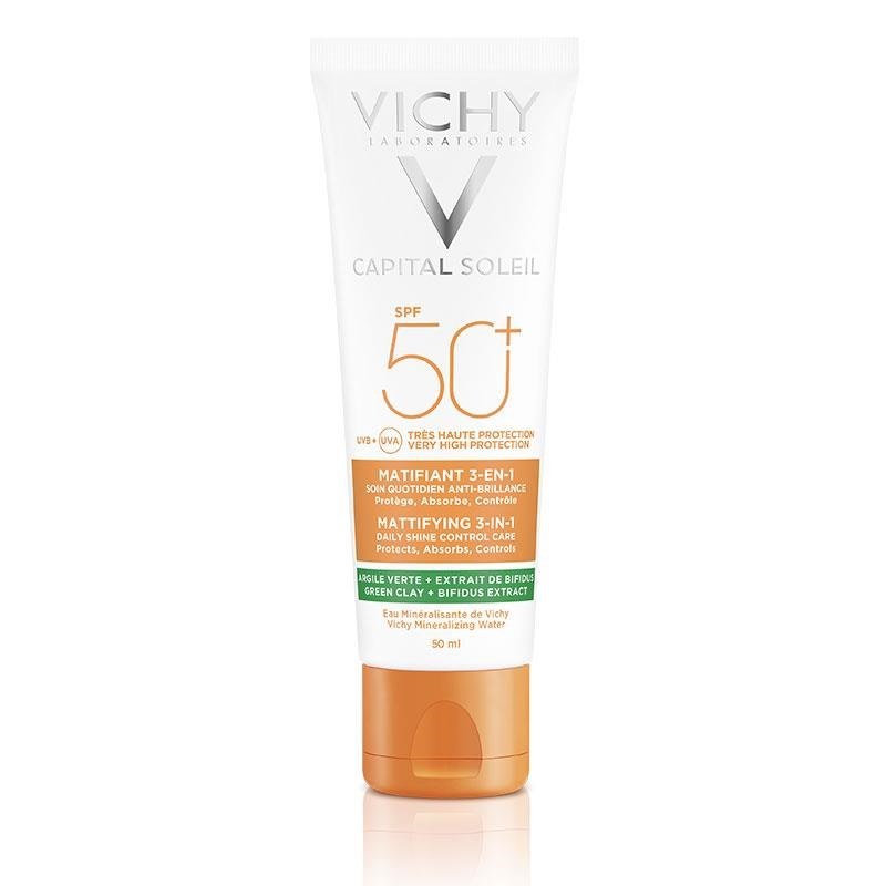 Vichy Capital Soleil 3 in 1 Matlaştırıcı 50+ Faktör Güneş Kremi 50 ml