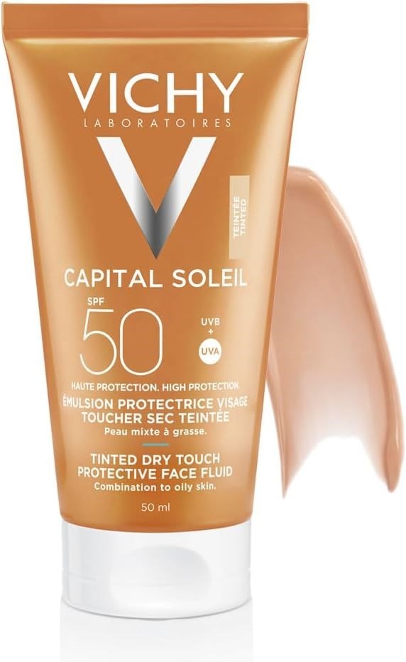 Vichy Capital Soleil Tinted Dry Touch 50 Faktör BB Güneş Kremi Karma/Yağlı Ciltler  50 ml