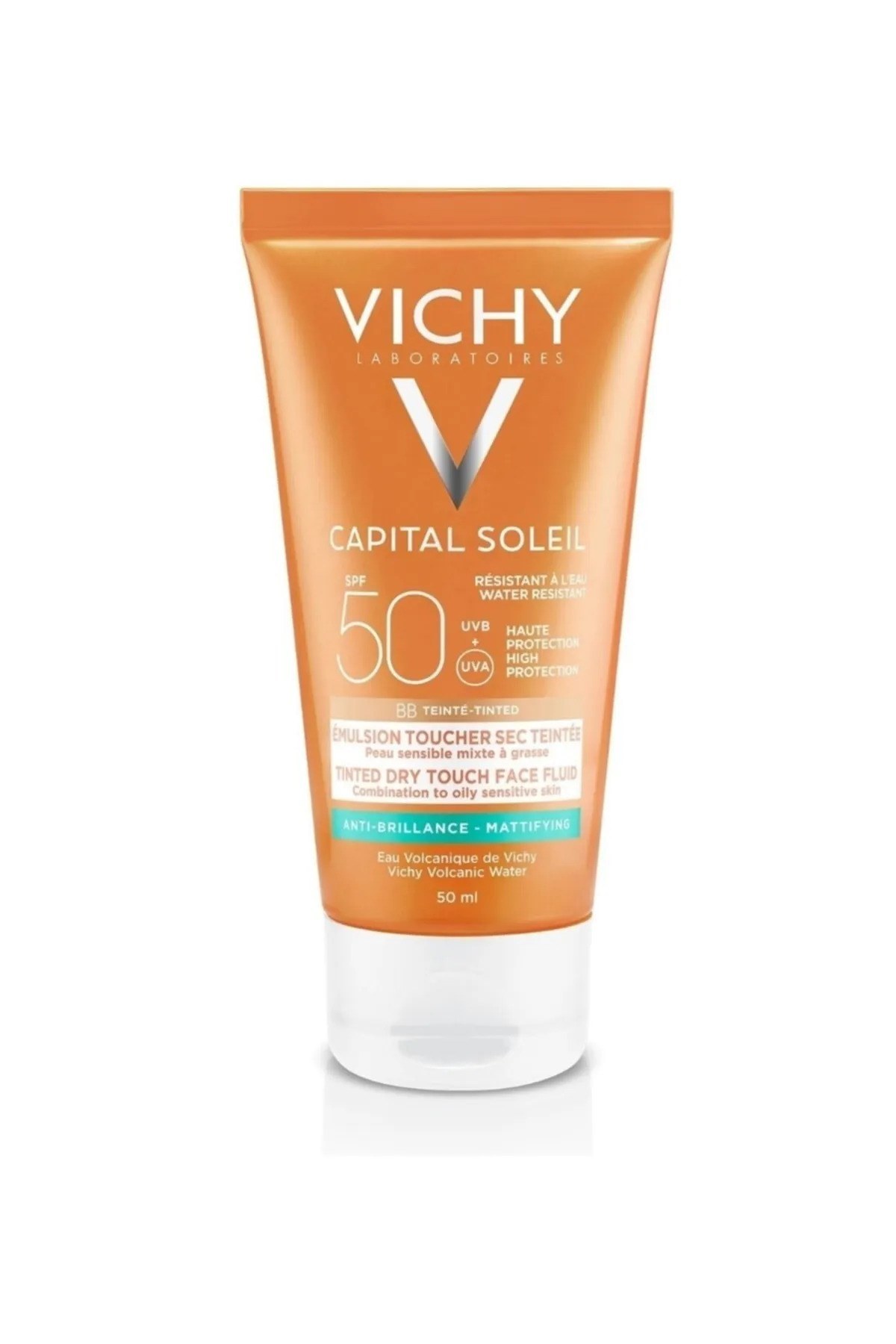 Vichy Capital Soleil Tinted Dry Touch 50 Faktör BB Güneş Kremi Karma/Yağlı Ciltler  50 ml