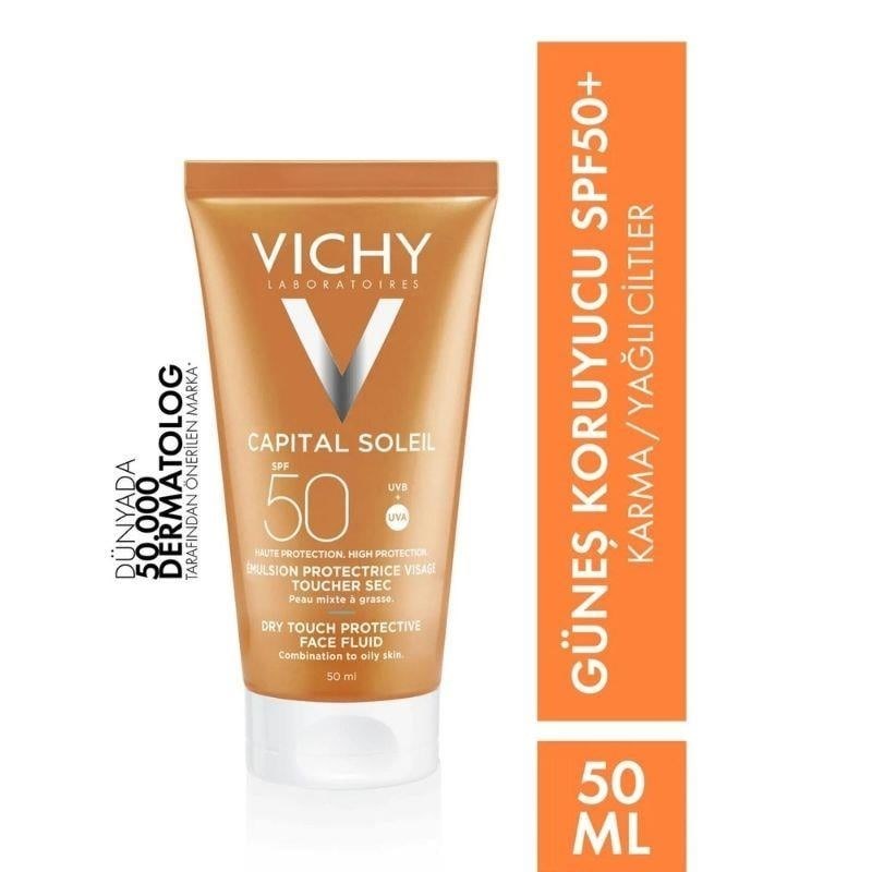 Vichy Capital Soleil Emulsion Dry Touch 50+ Faktör Güneş Kremi 50 ml