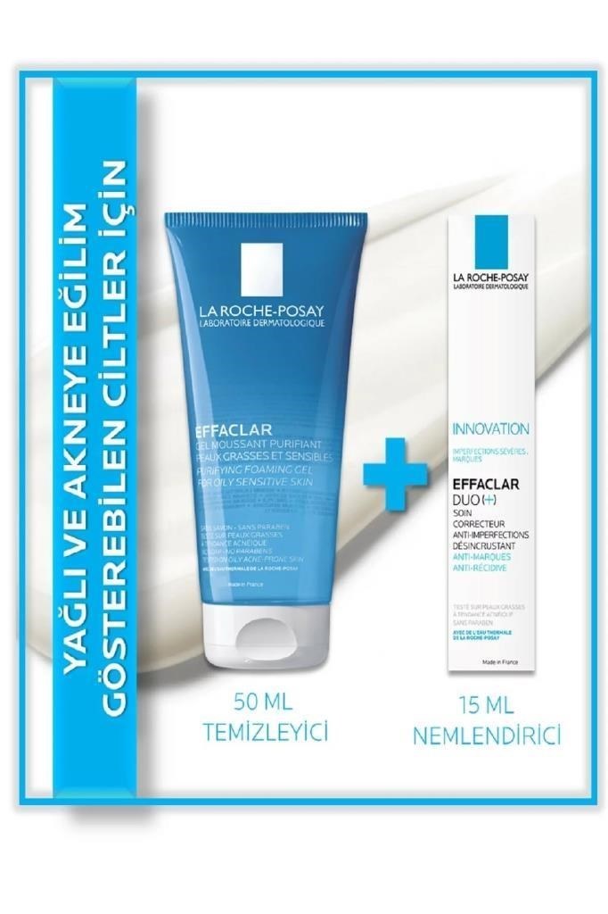 La Roche-Posay Effaclar Duo 15 ml + Effaclar Gel 50 ml Tanışma Kiti.