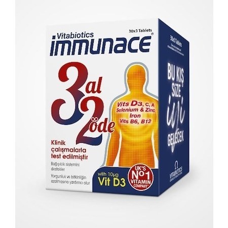 Vitabiotics İmmunace 3'lü Paket 30 Tablet