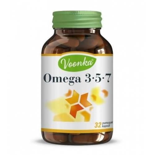 Voonka Omega 3-5-7 32 Kapsül Balık Yağı