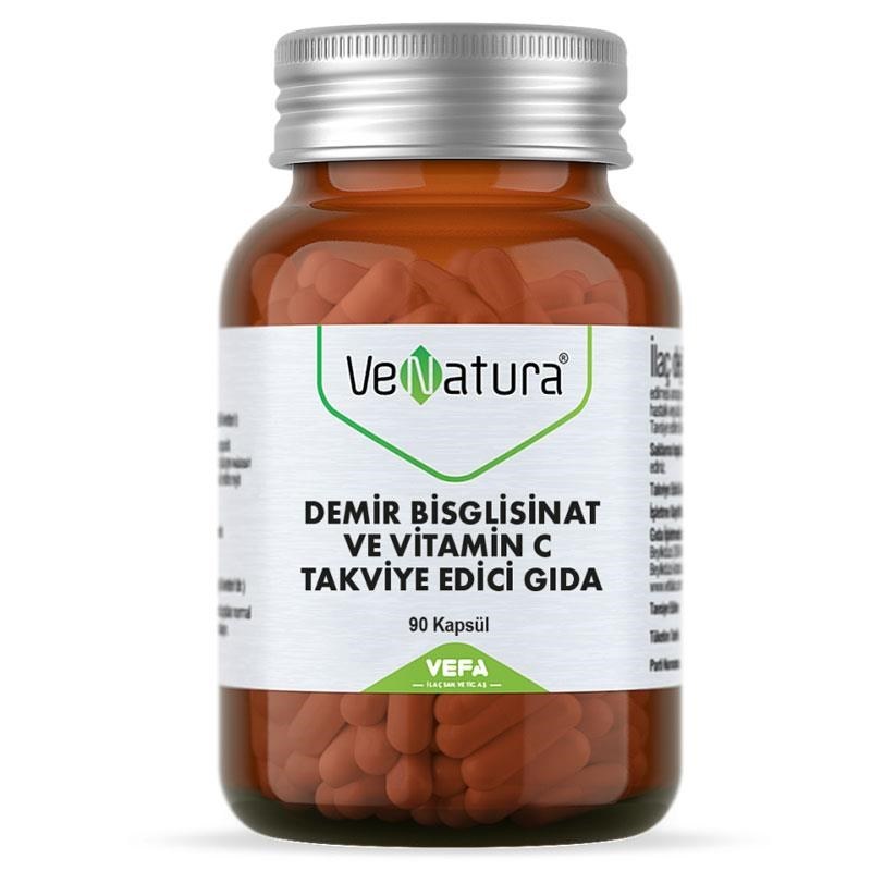 Venatura Demir Bisgilisinat Vitamin C 90 Kapsül