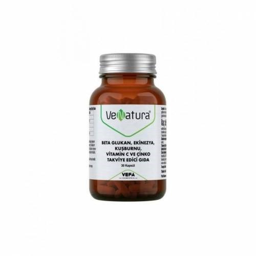 Venatura Beta Glukan, Ekinezya, Kuşburnu, Vitamin C ve Çinko 30 Kapsül