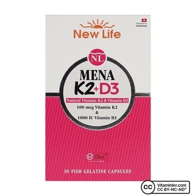 New Life Mena K2+D3 Natural Vitamin 60 Kapsül