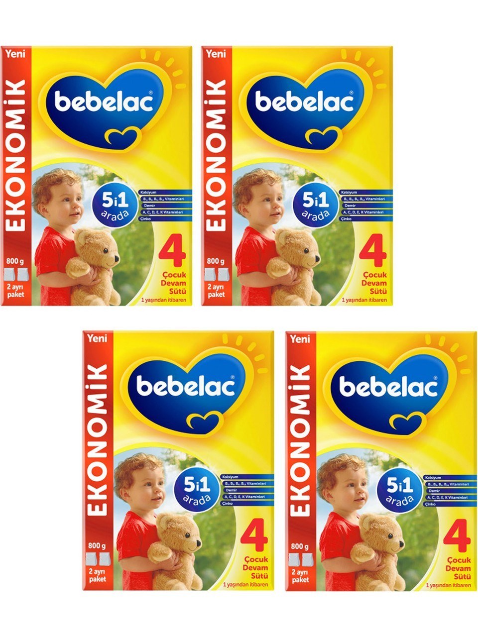 Bebelac 4 Devam Sütü 800 gr 4 Adet