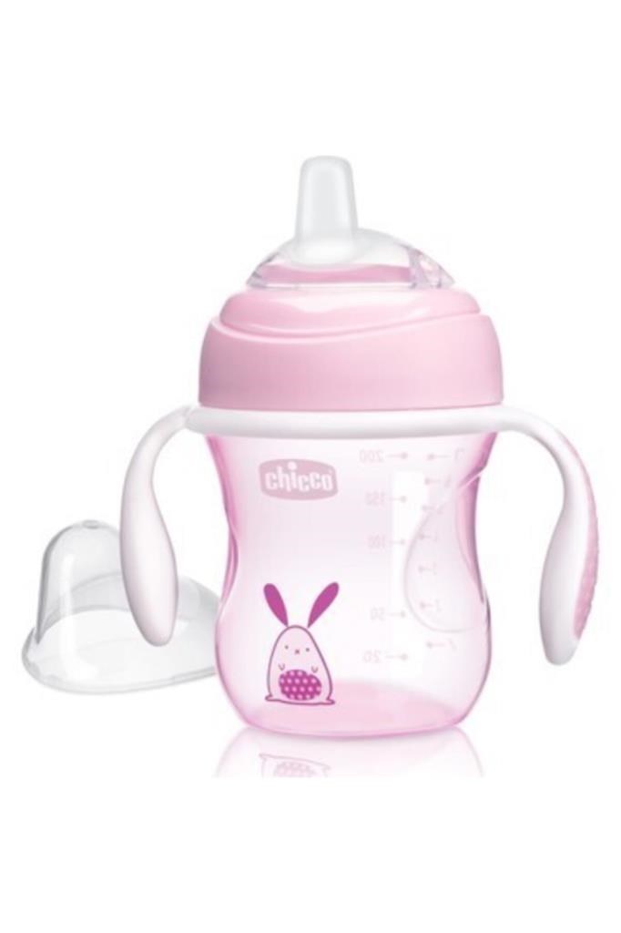 Chicco 4 Ay+ Yumuşak Uçlu 200 ml Pembe Geçiş Bardağı