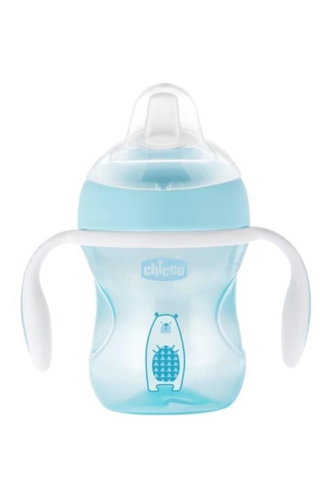 Chicco 4 Ay+ Yumuşak Uçlu 200 ml Mavi Geçiş Bardağı
