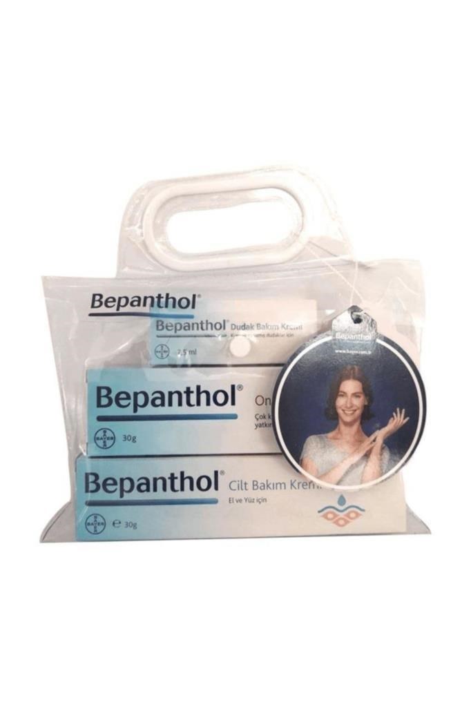 Bepanthol Onarıcı 30 gr + Cilt Bakım 30 gr + Dudak 7,5 ml 3'lü Özel Kış Bakım Paketi