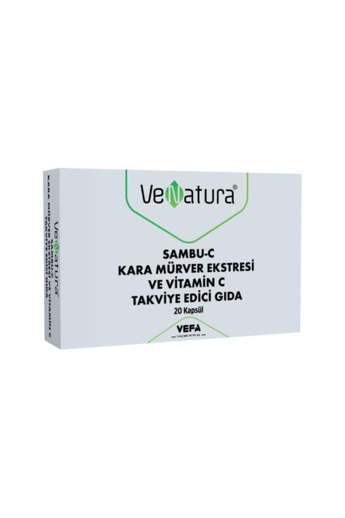 Venatura Sambu-C Kara Mürver Ekstresi ve Vitamin C 20 Kapsül
