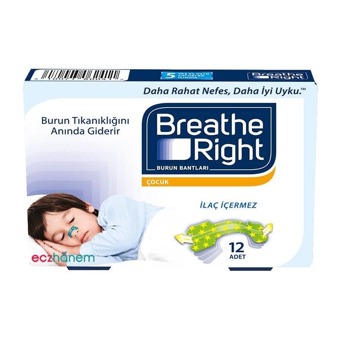 Breathe Right Çocuklar İçin 12'li Burun Bandı