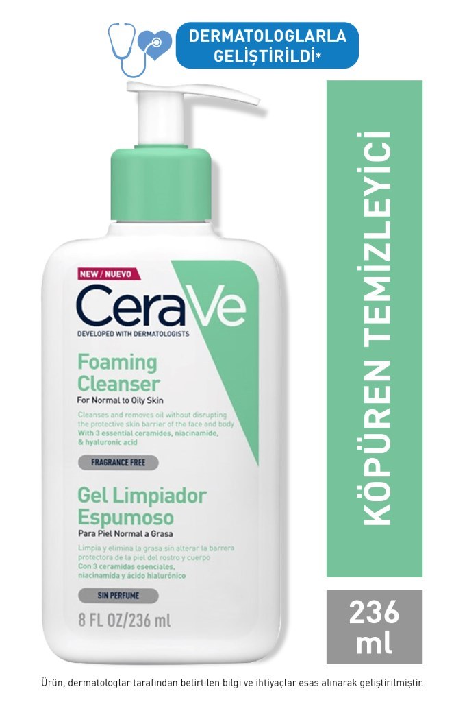 Cerave Foaming Cleanser 236 ml Köpüren Yüz Temizleyici