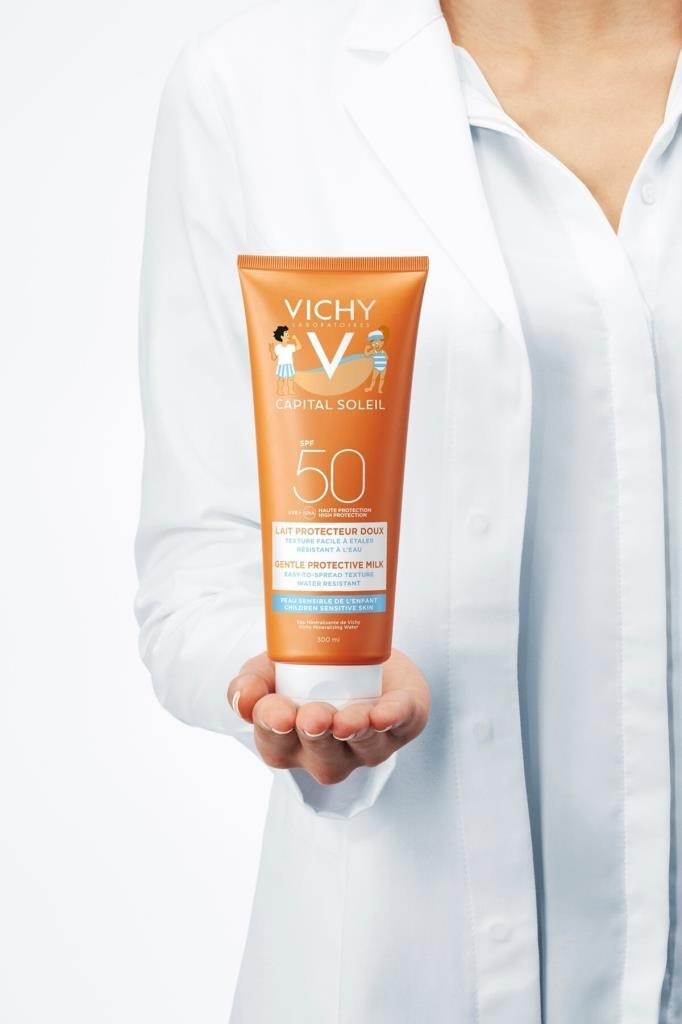 Vichy Ideal Soleil Lait Enfants Spf 50+ 300 ml Çocuklar için Yüz ve Vücut Güneş Sütü