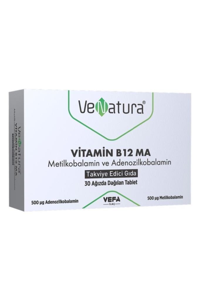 Venatura Vitamin B12 Ma Metilkobalamin ve Adenozilkobalamin 30 Tablet