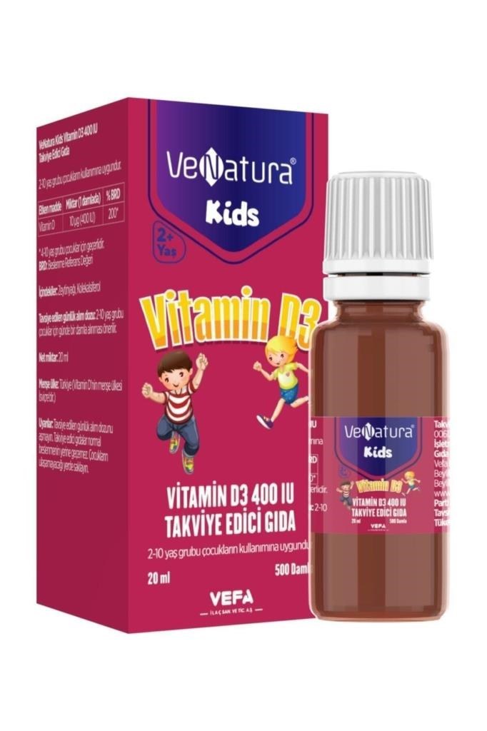 Venatura Kids Vitamin D3 400 IU Damla 20 ml
