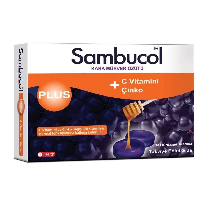 Sambucol Plus Kara Mürver Ekstresi 20 Pastil