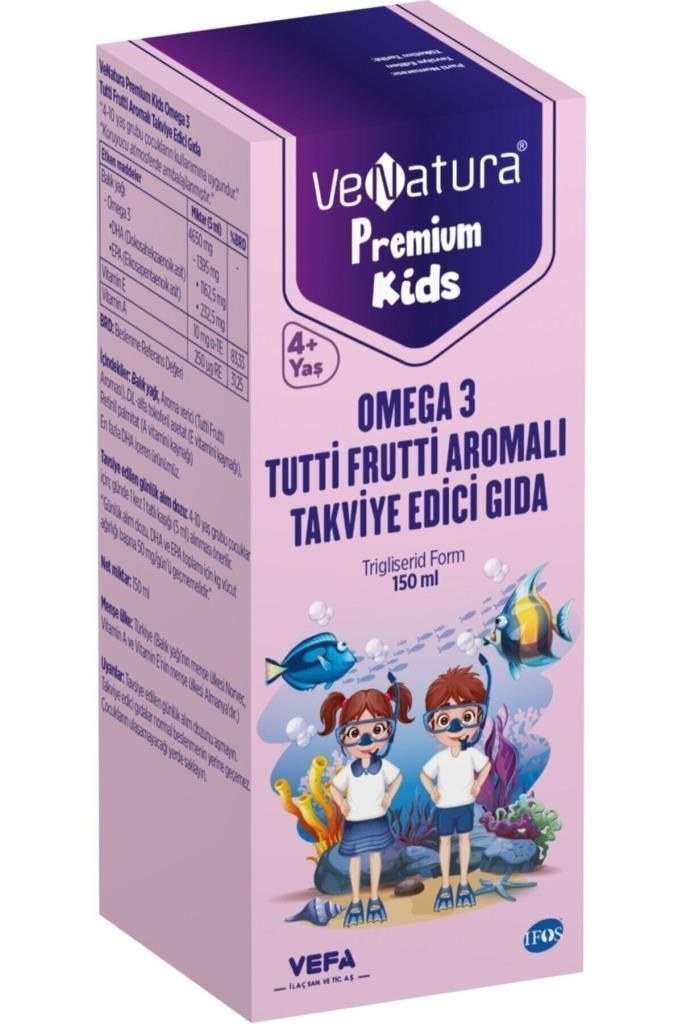 Venatura Premium Kids Omega 3 Tutti Frutti Aromalı Takviye Edici Gıda