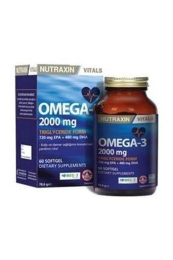 Nutraxin Omega 3 2000 mg 60 Kapsül Balık Yağı