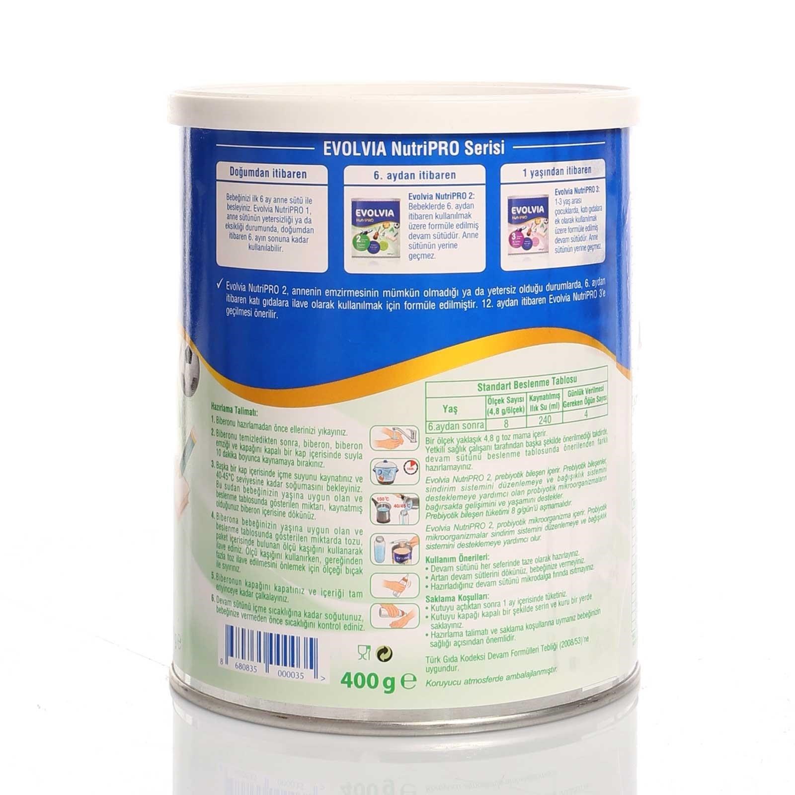 Evolvia NutriPro 2 Devam Sütü 400 gr