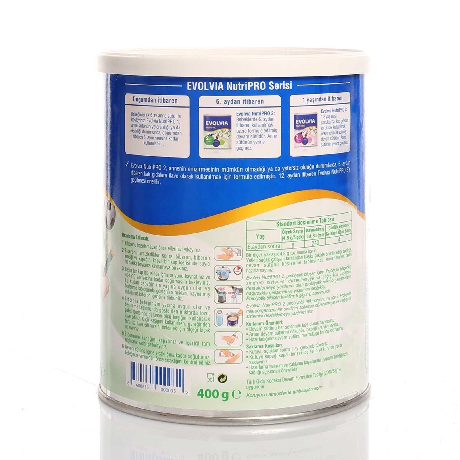 Evolvia NutriPro 2 Devam Sütü 400 gr