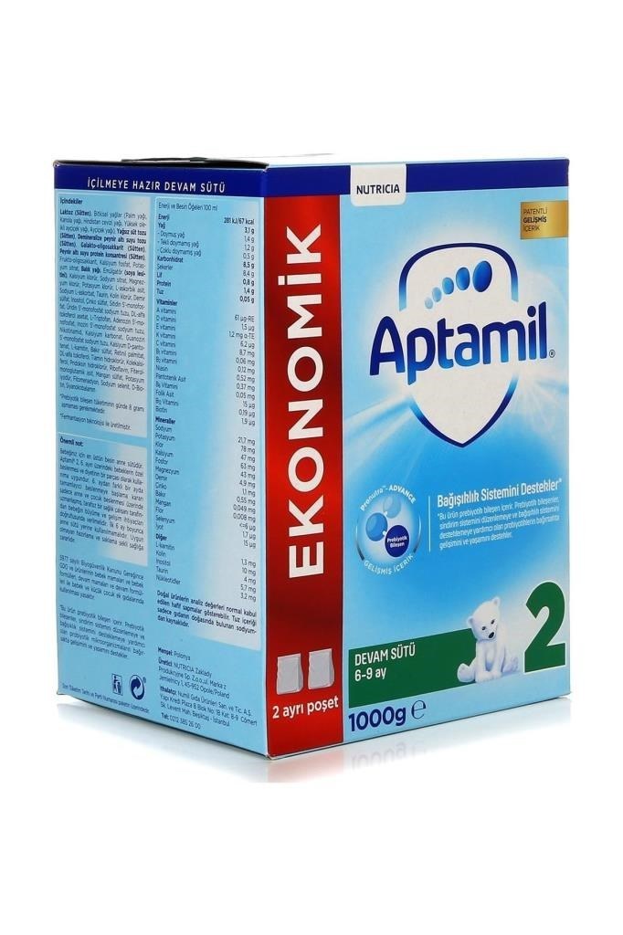 Aptamil 2 Devam Sütü 1000 gr (MİAD: 10/09/2022)