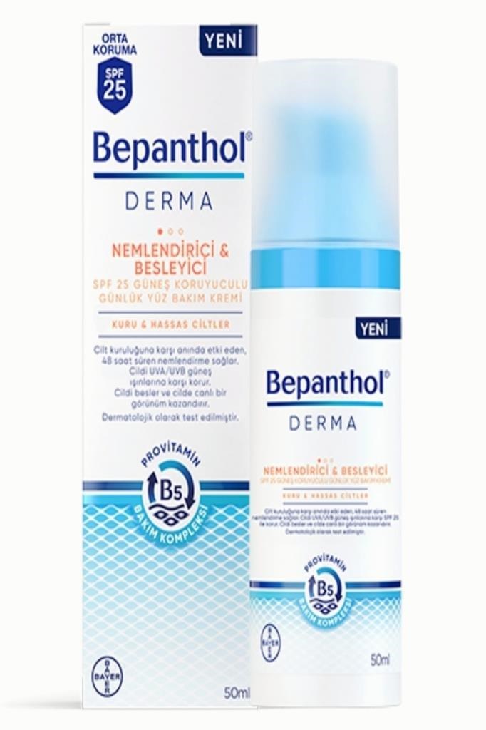 Bepanthol Derma Nemlendirici ve Besleyici Spf 25 50 ml Yüz Bakım Kremi