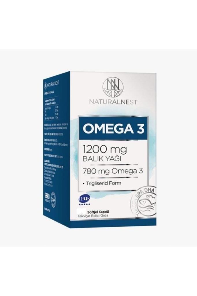 NaturalNest Omega 3 1200 mg 30 Kapsül Balık Yağı