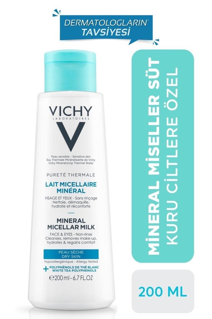 Vichy Purete Thermale Mineral Micellar Milk 200 ml Misel Temizleme Sütü