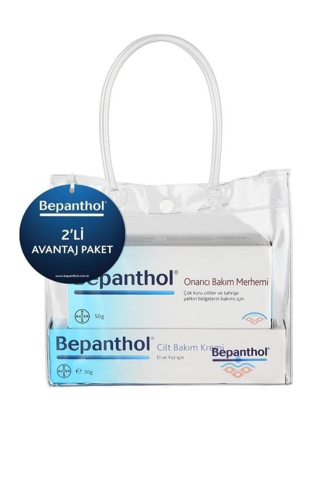 Bepanthol Onarıcı Bakım Merhemi 50 gr + Cilt Bakım Kremi 30 gr Cilt Bakım Seti