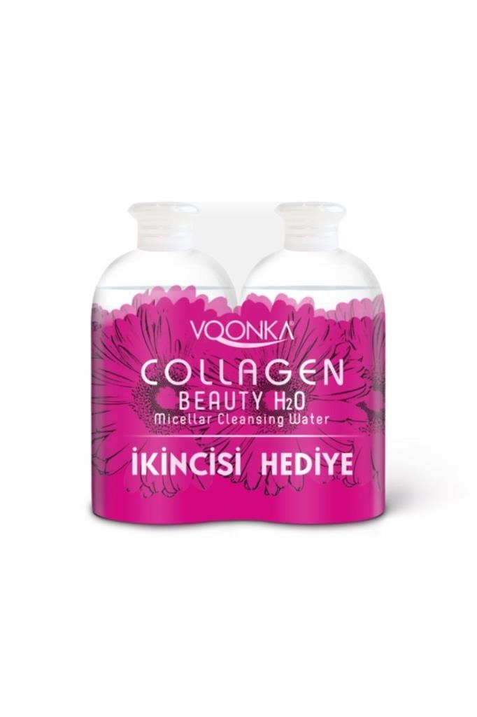 Voonka Collagen Beauty H2O Micellar 500 ml 2.si Hediye Misel Temizleme Suyu