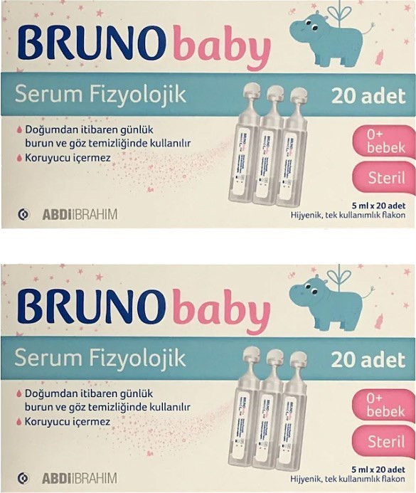 Bruno Baby 5 ml 20 li Flakon Serum Fizyolojik 2 Adet