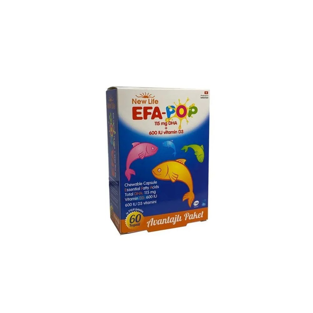New Life Efa-Pop Omega 3 60 Kapsül Balık Yağı