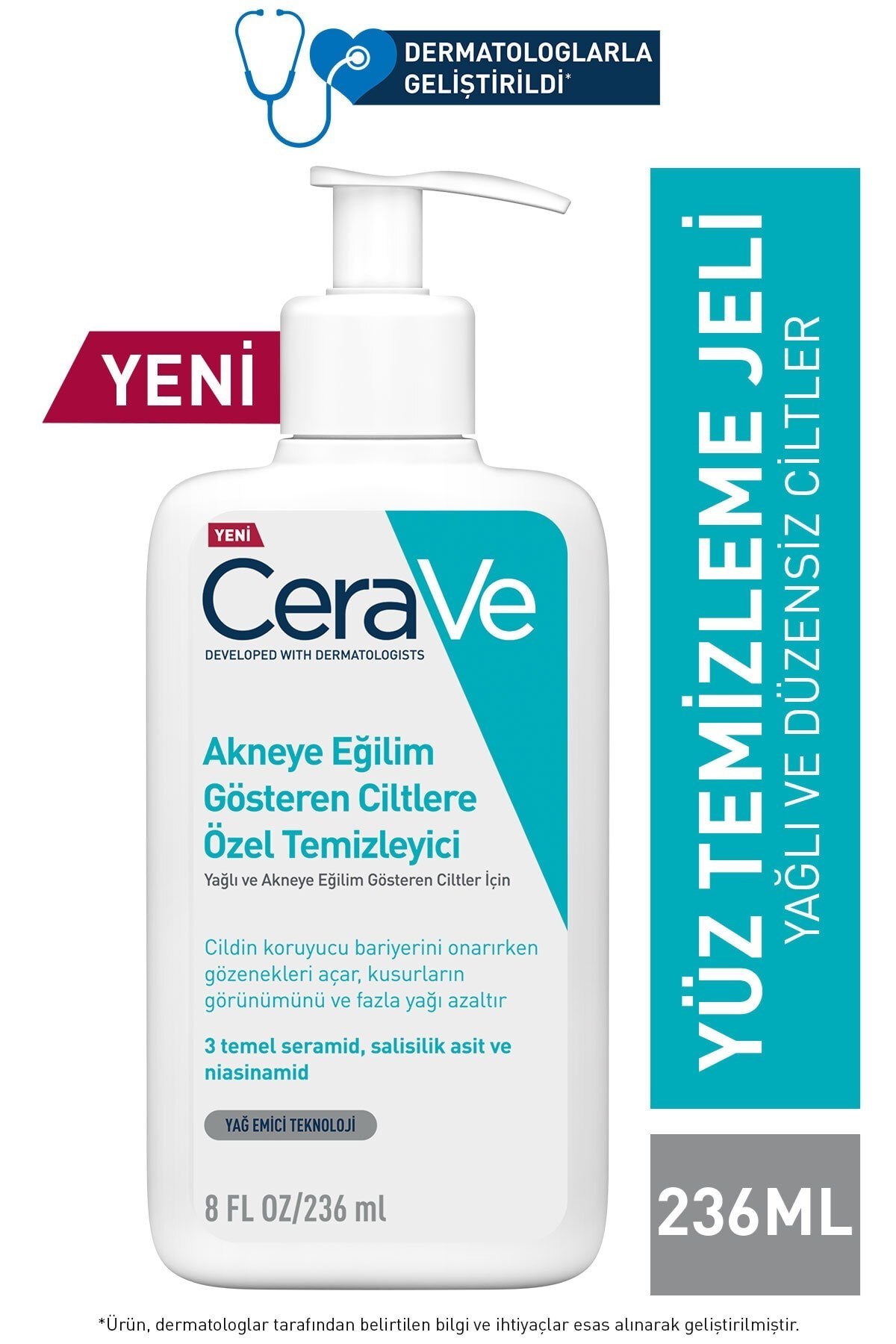 Cerave Akneye Eğilim Gösteren Ciltler İçin Özel Temizleyici 236 ml