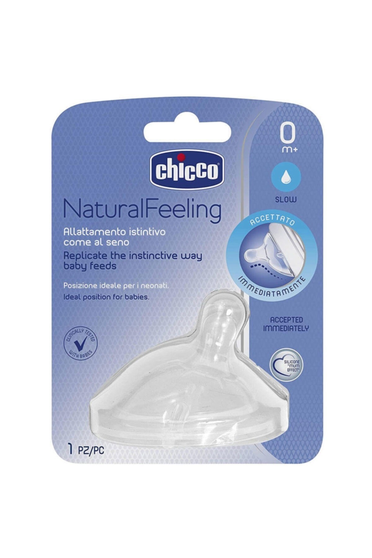 Chicco Natural Feeling Biberon Emziği 0 Ay