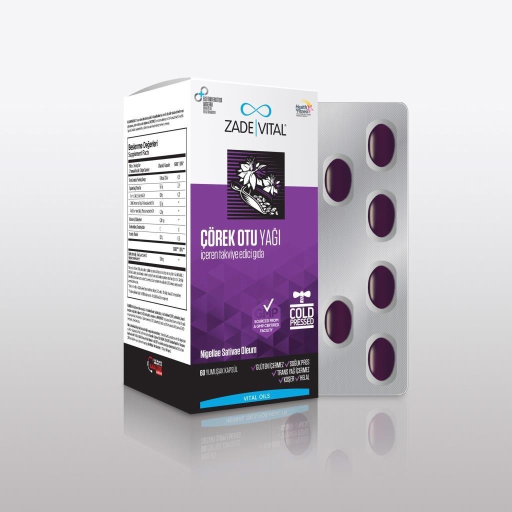 Zade Vital Çörek Otu Yağı 900 mg 60 Kapsül