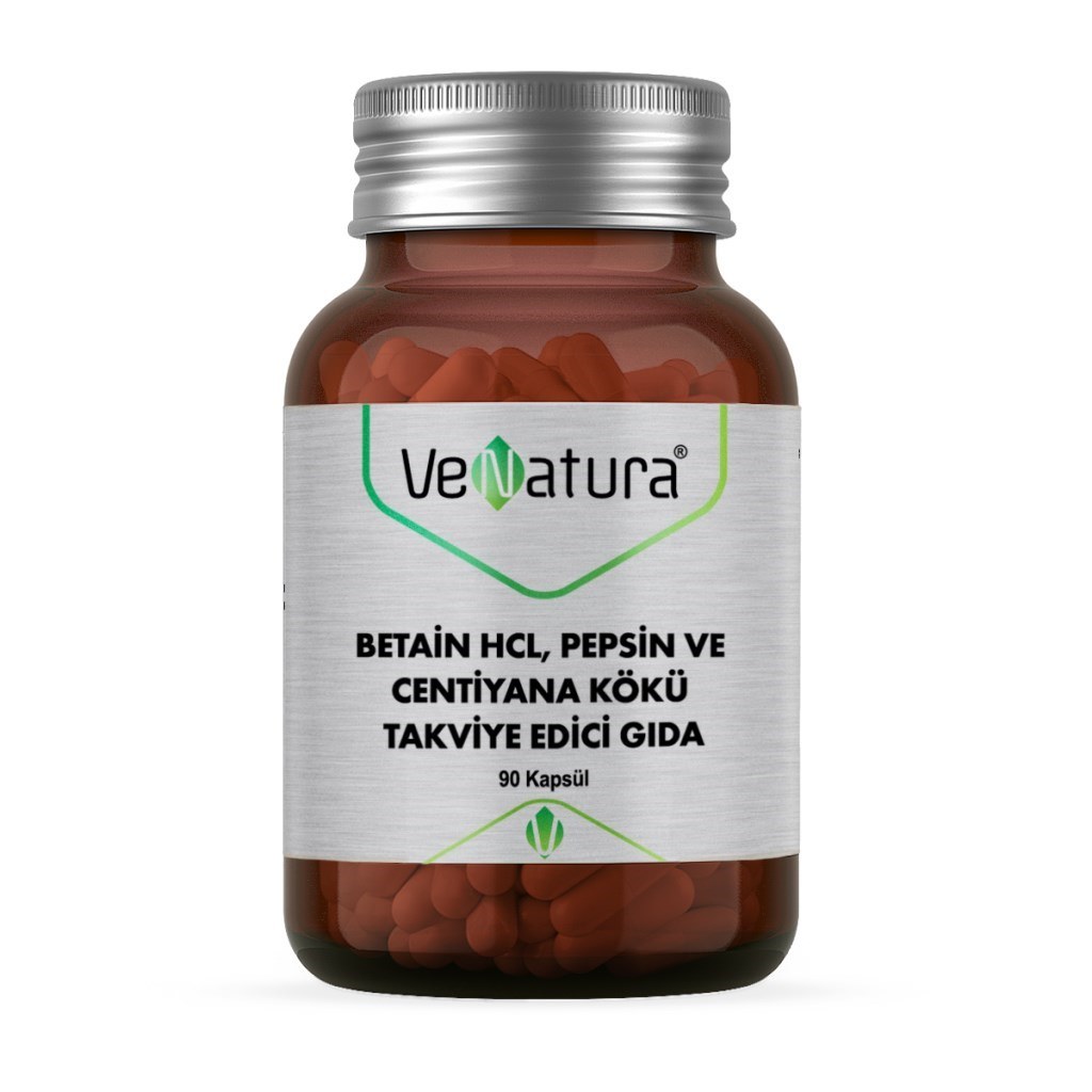 Venatura Betain HCL Pepsin ve Centiyana Kökü 90 Tablet