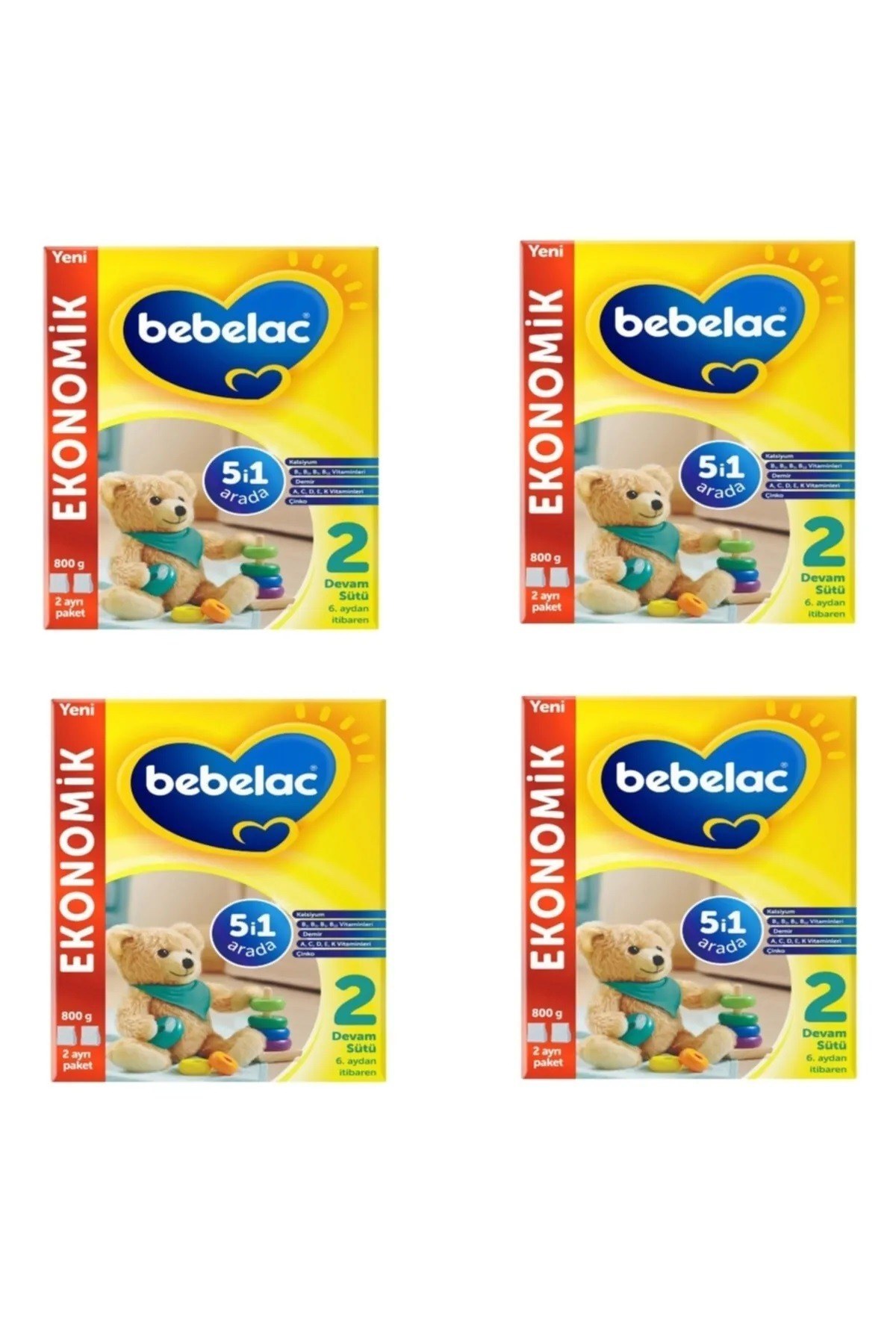 Bebelac 2 Devam Sütü 800 gr 4 Adet